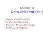 Chapter -8 Data Link Protocols Asynchronous Protocols Synchronous Protocols Character-Oriented Protocols Bit-Oriented Protocols.