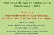 National Conference on Agriculture for Rabi Campaign, 2013 Group –IV Interventions to increase Oilseeds, Pulses Production in different ecologies Date.