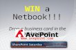 WIN a Netbook!!! Drop a business card in the basket to win. .