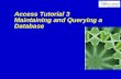 Access Tutorial 3 Maintaining and Querying a Database.