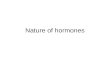 Nature of hormones. What is a hormone? Hormone –Greek “I excite” or “I arouse” –Classical definition Chemical messenger released by one type of cells.