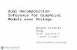 Dual Decomposition Inference for Graphical Models over Strings Nanyun (Violet) Peng Ryan Cotterell Jason Eisner Johns Hopkins University 1.
