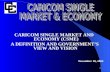 1 CARICOM SINGLE MARKET AND ECONOMY (CSME) A DEFINITION AND GOVERNMENT’S VIEW AND VISION November 10, 2004.