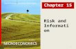 1 Risk and Information Chapter 15. 2 Chapter Fifteen Overview 1.Introduction: Amazon.com 2.Describing Risky Outcome – Basic Tools Lotteries and Probabilities.