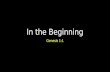 In the Beginning Genesis 1:1. Genesis 1:1 Introduction.