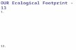 OUR Ecological Footprint - 13 1. 13.. Pathways of Elements in the Ecosystem: Bio-geo-chemical (Nutrient) Cycles Objectives: Elements and their uses Spatial.