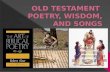 - We have five books in this genre: -Job, Psalms, Proverbs, Ecclesiastes, and Song of Solomon -This genre is actually a mix of poetry, songs, proverbs,