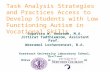 Task Analysis Strategies and Practices Access to Develop Students with Low Functioning Autism in Vocational Skills Supattra W. Andrade, M.A. Jittirat Tadthiemrom,