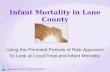 LANE COUNTY PUBLIC HEALTH SERVICES Infant Mortality in Lane County Using the Perinatal Periods of Risk Approach To Look at Local Fetal and Infant Mortality.