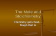 The Mole and Stoichiometry Chemistry gets Real…. Tough that is.