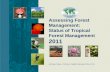 INTERNATIONAL TROPICAL TIMBER ORGANIZATION (ITTO) Assessing Forest Management: Status of Tropical Forest Management 2011.