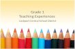 Grade 1 Teaching Experiences Lockport Central School District.
