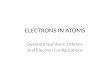 ELECTRONS IN ATOMS Quantum Numbers, Orbitals, And Electron Configurations.