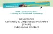 2008 Community Door Training & Awareness Workshop Governance Culturally & Linguistically Diverse (CALD) Indigenous Content.