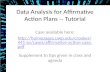 Data Analysis for Affirmative Action Plans -- Tutorial Case available here:  1-so/cases/affirmative-action-case.pdf.