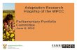 Click to edit Master subtitle style 6/8/12 Adaptation Research Flagship of the WPCC Parliamentary Portfolio Committee June 6, 2012.