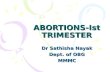ABORTIONS-Ist TRIMESTER Dr Sathisha Nayak Dept. of OBG MMMC.