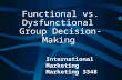 Functional vs. Dysfunctional Group Decision-Making International Marketing Marketing 3348.