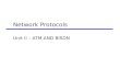 Network Protocols Unit II – ATM AND BISDN. Protocol Architecture zSimilarities between ATM and packet switching yTransfer of data in discrete chunks yMultiple.
