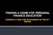 FINDING A HOME FOR PERSONAL FINANCE EDUCATION.  Learning in which students demonstrate a thorough, in-depth mastery of challenging tasks to develop cognitive.