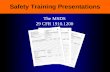 Safety Training Presentations The MSDS 29 CFR 1910.1200.