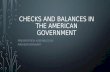 CHECKS AND BALANCES IN THE AMERICAN GOVERNMENT PRESENTATION ASSEMBLED BY: MADISON REINHART.