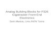 Analog Building Blocks for P326 Gigatracker Front-End Electronics Sorin Martoiu, Univ./INFN Torino.