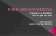 I can examine the benefits of peer observation.  I can demonstrate understanding of the PGES protocols for the peer observation process.