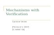 Mechanisms with Verification Carmine Ventre [Penna & V, 2007] [V, WINE ‘06]