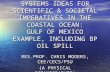 SYSTEMS IDEAS FOR SCIENTIFIC & SOCIETAL IMPERATIVES IN THE COASTAL OCEAN: GULF OF MEXICO EXAMPLE, INCLUDING BP OIL SPILL RES.PROF. CHRIS MOOERS, CEE/CECS/PSU.