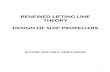 1 RENEWED LIFTING LINE THEORY DESIGN OF SHIP PROPELLERS AUTHOR: DOCTOR G. PEREZ GOMEZ.