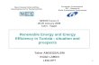1 Renewable Energy and Energy Efficiency in Tunisia : situation and prospects Tahar ABDESSALEM Etidel LABIDI LEGI-EPT NEEDS Forum 3 28-29 January 2008.