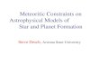 Meteoritic Constraints on Astrophysical Models of Star and Planet Formation Steve Desch, Arizona State University.