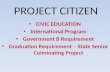 PROJECT CITIZEN CIVIC EDUCATION International Program Government B Requirement Graduation Requirement â€“ State Senior Culminating Project