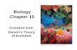 Biology Chapter 15 Evolution Unit: Darwin’s Theory of Evolution.