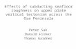 Effects of subducting seafloor roughness on upper plate vertical tectonism across the Osa Peninsula Peter Sak Donald Fisher Thomas Gardner.