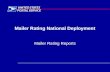 Mailer Rating National Deployment Mailer Rating Reports.