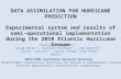 DATA ASSIMILATION FOR HURRICANE PREDICTION Experimental system and results of semi-operational implementation during the 2010 Atlantic Hurricane Season.