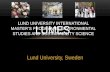 Lund University, Sweden LUND UNIVERSITY INTERNATIONAL MASTER’S PROGRAM IN ENVIRONMENTAL STUDIES AND SUSTAINABILITY SCIENCE LUMES.