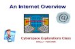 An Internet Overview Cyberspace Explorations Class BOLLI - Fall 2005.