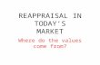 REAPPRAISAL IN TODAY’S MARKET Where do the values come from?