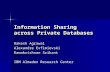 Information Sharing across Private Databases Rakesh Agrawal Alexandre Evfimievski Ramakrishnan Srikant IBM Almaden Research Center.