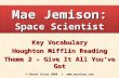 Mae Jemison: Space Scientist Key Vocabulary Houghton Mifflin Reading Theme 2 – Give It All You’ve Got © Brent Coley 2008 | .