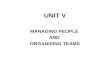 UNIT V MANAGING PEOPLE AND ORGANISING TEAMS. Syllabus Introduction Understanding Behaviour Organisational behaviour : A background Selecting right person.