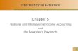 1 International Finance Chapter 5 National and International Income Accounting and the Balance of Payments.