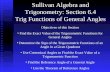 Sullivan Algebra and Trigonometry: Section 6.4 Trig Functions of General Angles Objectives of this Section Find the Exact Value of the Trigonometric Functions.