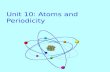Unit 10: Atoms and Periodicity. An atom is the smallest particle in which matter can be divided and still be the same substance. The same type of atoms.