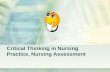Critical Thinking in Nursing Practice, Nursing Assessment.