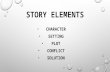 STORY ELEMENTS CHARACTER SETTING PLOT CONFLICT SOLUTION.
