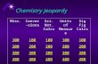 Chemistry Jeopardy Misc.Conver- sions Sci. Not. Calcs Units of Measure Sig Fig Calcs 100 200 300 400 500.